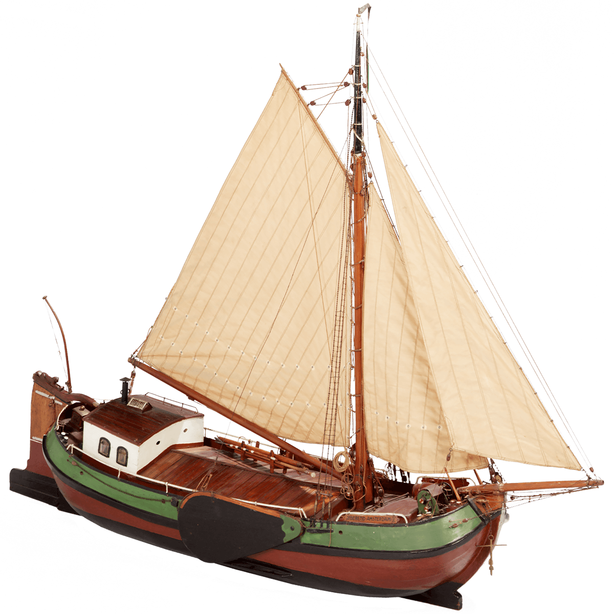 Miniatuur model van een Tjalk