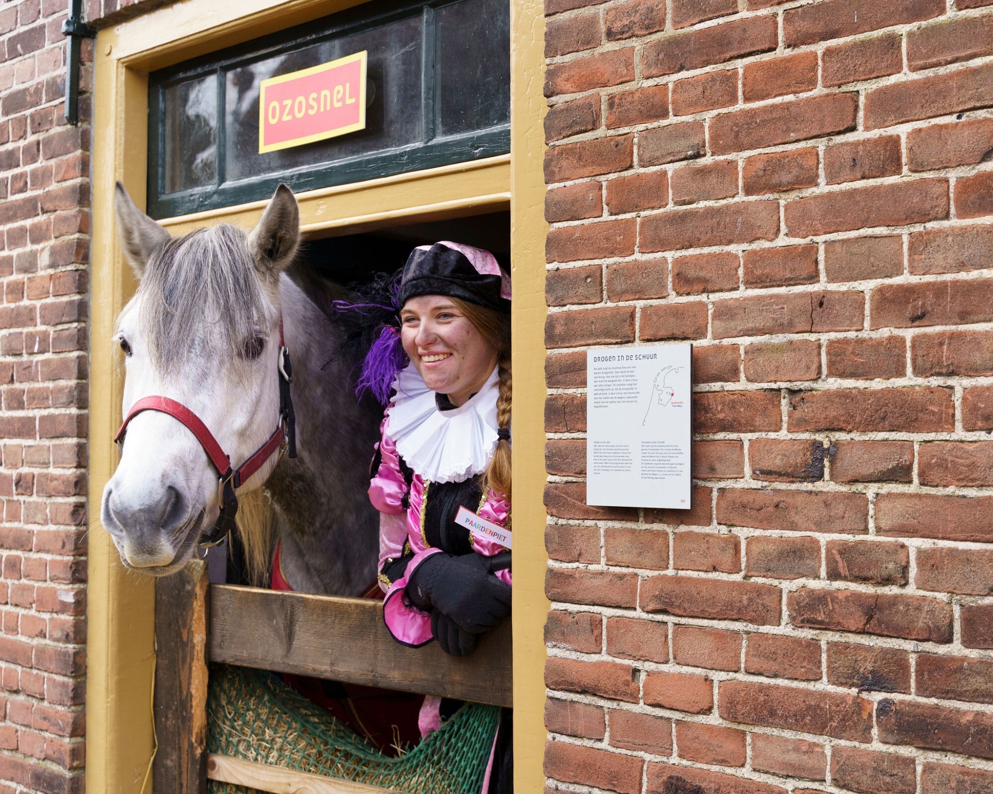 Piet met het paard Ozosnel.
