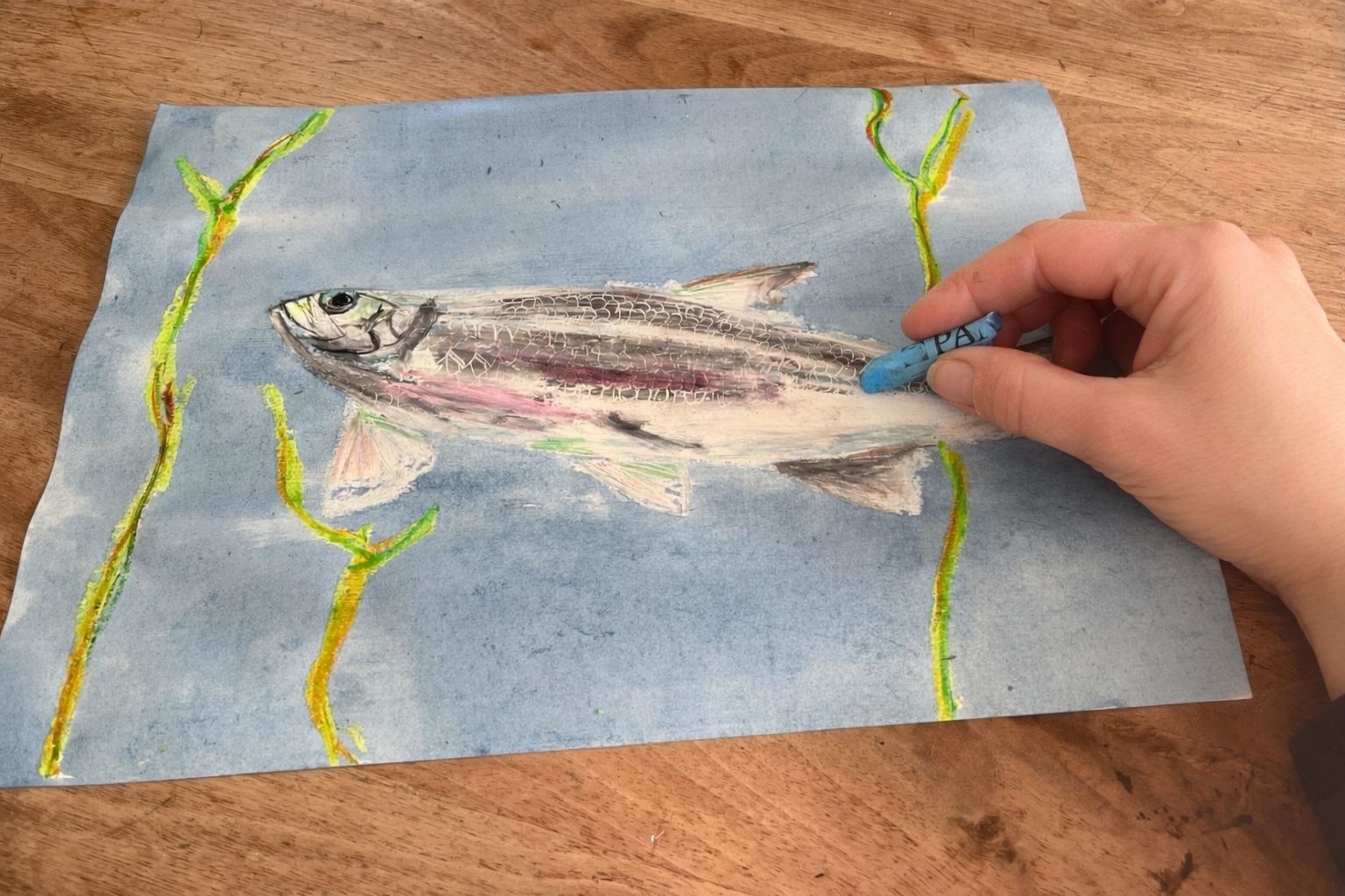 foto van knutselwerk van een vis